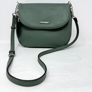 Dana Buchman Wendy Womens Purse Handbag Green Crossbody Shoulder Flat Bag